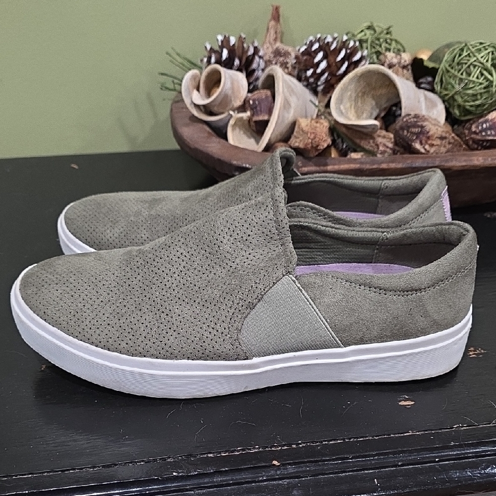 Dr. Scholl's Olive Green Slip-On Sneakers